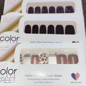 Brand new set of 3 Color Street nail strips